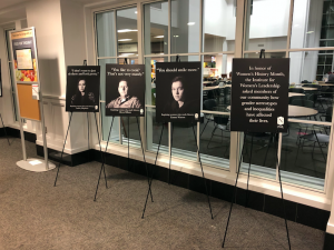 Images from the installation place in the Lombard Dining Hall entrance. 