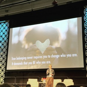 Dr. Brené Brown opened up the Mass Women's Conference with a speech about courage and finding her way. 