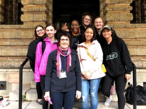 IWL students pictured with tour leader Cindy Cooper during our final stop of the tour. 